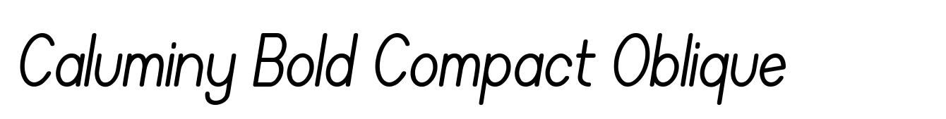 Caluminy Bold Compact Oblique